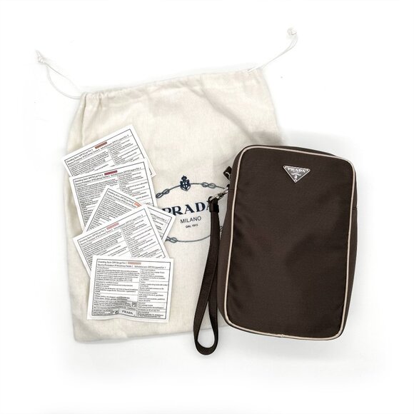 NWOT Prada Satin Bag + Set of 5 Prada Tinted Lip Balms RARE!! - Picture 3 of 15